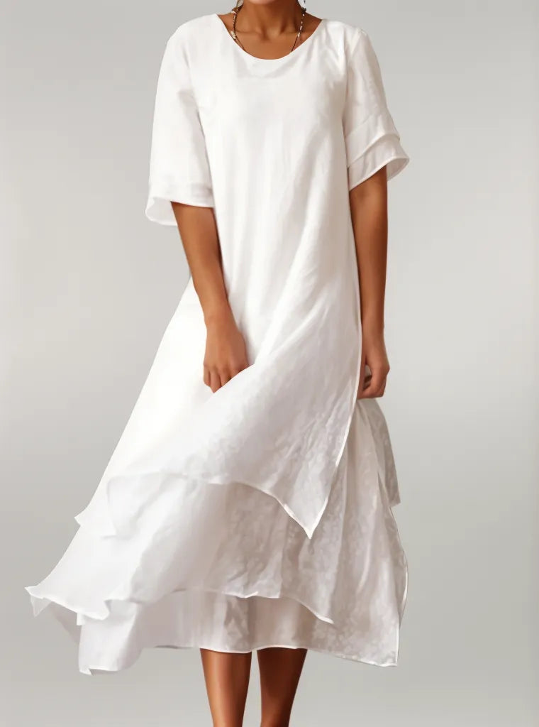 Isilde – Robe Longue Elégante En Coton